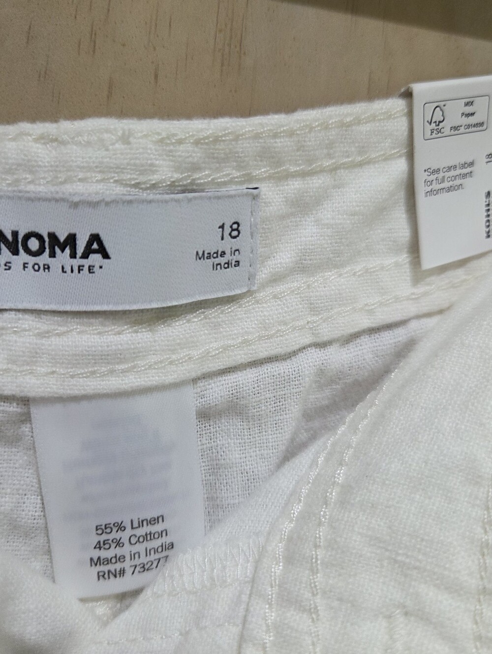 Sonoma White Cargo Pants - Picture 6 of 7